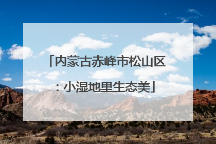 内蒙古赤峰市松山区：小湿地里生态美