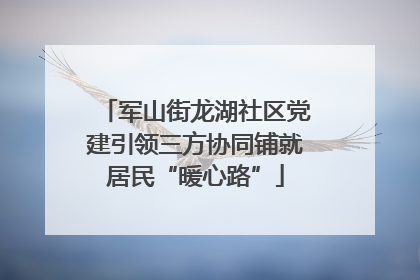军山街龙湖社区党建引领三方协同铺就居民“暖心路”