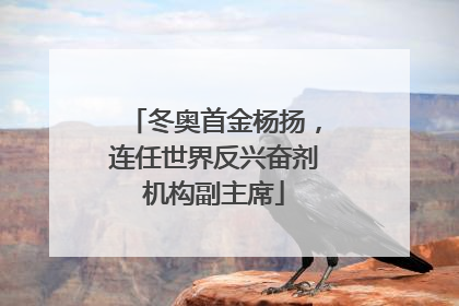 冬奥首金杨扬，连任世界反兴奋剂机构副主席