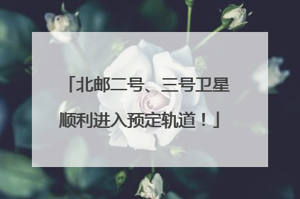 北邮二号、三号卫星顺利进入预定轨道！