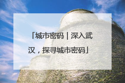 城市密码｜深入武汉，探寻城市密码
