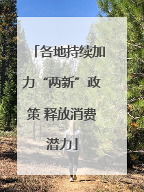 各地持续加力“两新”政策 释放消费潜力
