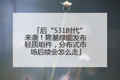 后“531时代”来袭！隆基绿能发布轻质组件，分布式市场后续会怎么走
