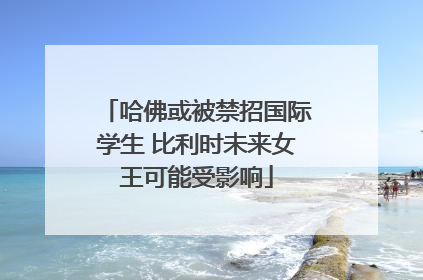 哈佛或被禁招国际学生 比利时未来女王可能受影响