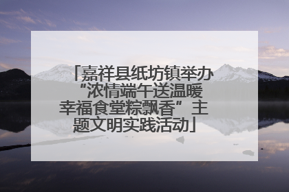 嘉祥县纸坊镇举办“浓情端午送温暖 幸福食堂粽飘香”主题文明实践活动