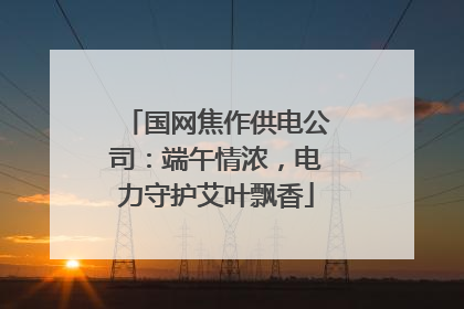 国网焦作供电公司：端午情浓，电力守护艾叶飘香