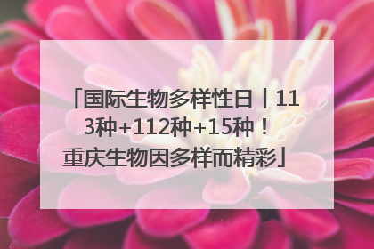 国际生物多样性日丨113种+112种+15种！重庆生物因多样而精彩