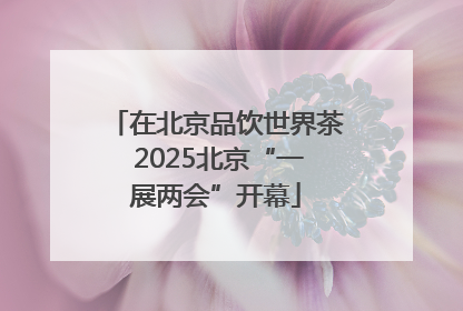 在北京品饮世界茶 2025北京“一展两会”开幕