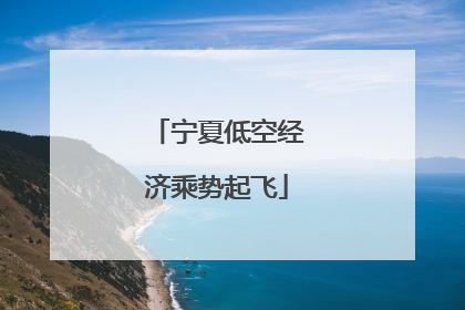 宁夏低空经济乘势起飞