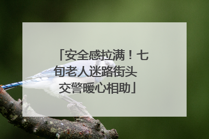 安全感拉满！七旬老人迷路街头 交警暖心相助