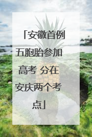 安徽首例五胞胎参加高考 分在安庆两个考点