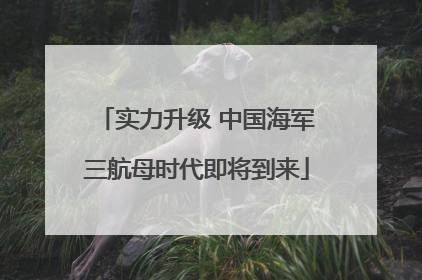 实力升级 中国海军三航母时代即将到来