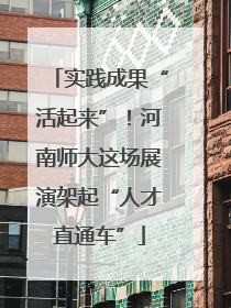 实践成果“活起来”！河南师大这场展演架起“人才直通车”