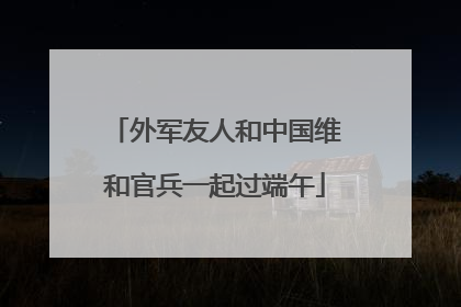 外军友人和中国维和官兵一起过端午