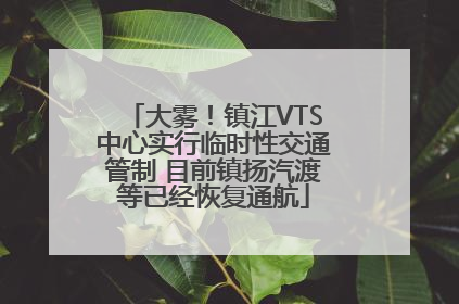 大雾！镇江VTS中心实行临时性交通管制 目前镇扬汽渡等已经恢复通航