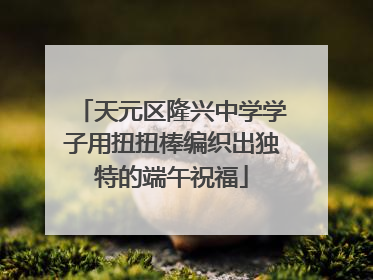 天元区隆兴中学学子用扭扭棒编织出独特的端午祝福