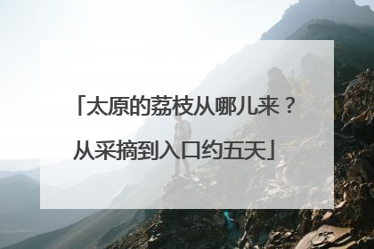 太原的荔枝从哪儿来？从采摘到入口约五天