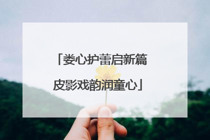 娄心护蕾启新篇 皮影戏韵润童心