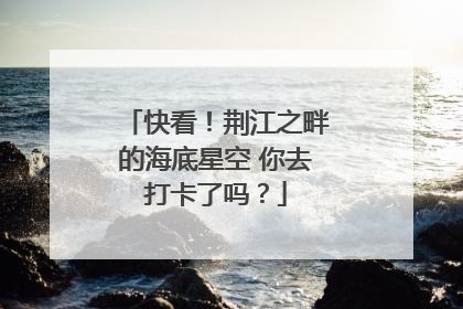 快看！荆江之畔的海底星空 你去打卡了吗？