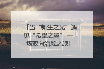 当“新生之光”遇见“希望之翼” 一场双向治愈之旅