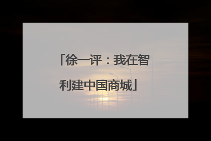 徐一评：我在智利建中国商城