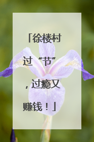 徐楼村过“节”，过瘾又赚钱！