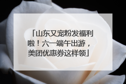 山东又宠粉发福利啦！六一端午出游，美团优惠券这样领
