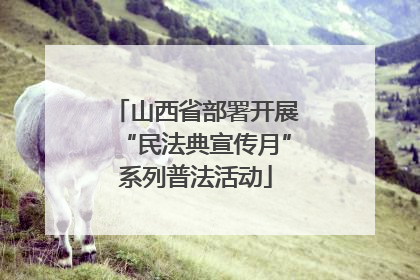 山西省部署开展“民法典宣传月”系列普法活动