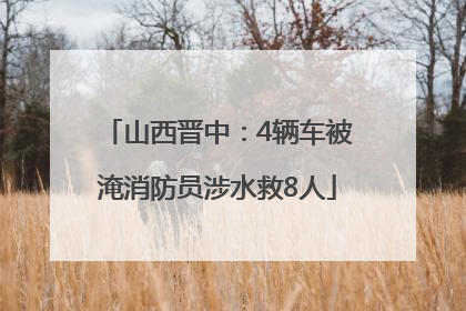 山西晋中：4辆车被淹消防员涉水救8人