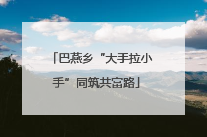 巴燕乡“大手拉小手”同筑共富路