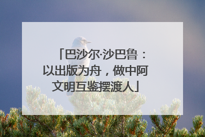 巴沙尔·沙巴鲁：以出版为舟，做中阿文明互鉴摆渡人