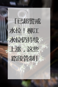 已超警戒水位！柳江水位仍持续上涨，这些路段管制
