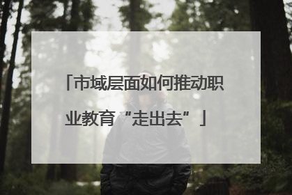 市域层面如何推动职业教育“走出去”