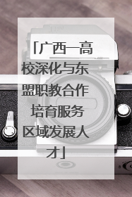 广西一高校深化与东盟职教合作 培育服务区域发展人才