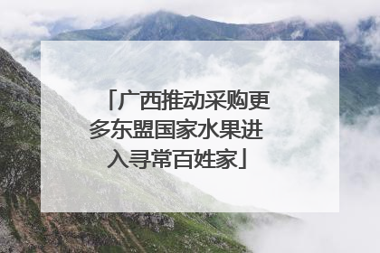 广西推动采购更多东盟国家水果进入寻常百姓家
