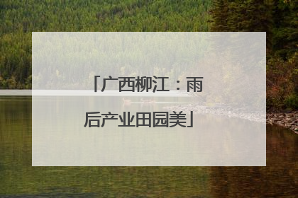 广西柳江：雨后产业田园美