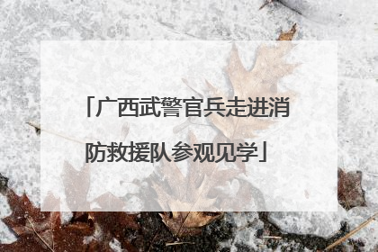 广西武警官兵走进消防救援队参观见学