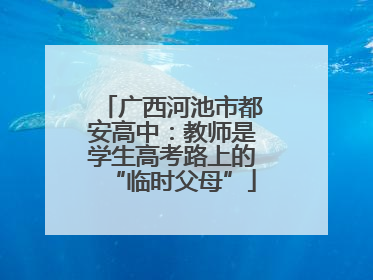 广西河池市都安高中：教师是学生高考路上的“临时父母”