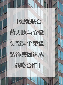 强强联合 蓝天豚与安徽头部装企荣锋装饰集团达成战略合作