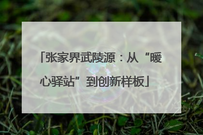 张家界武陵源：从“暖心驿站”到创新样板