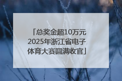 总奖金超10万元 2025年浙江省电子体育大赛圆满收官