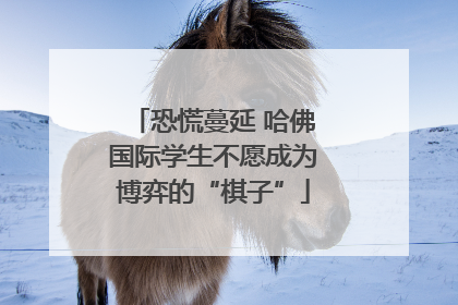 恐慌蔓延 哈佛国际学生不愿成为博弈的“棋子”