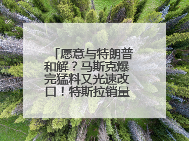 愿意与特朗普和解？马斯克爆完猛料又光速改口！特斯拉销量跌完股价跌