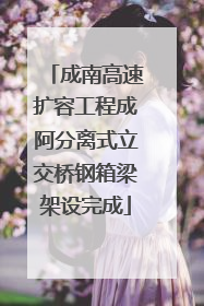 成南高速扩容工程成阿分离式立交桥钢箱梁架设完成