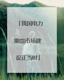 我国电力期货市场建设正当时