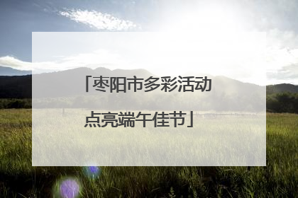 枣阳市多彩活动点亮端午佳节