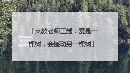 支教老师王越：爱是一棵树，会撼动另一棵树