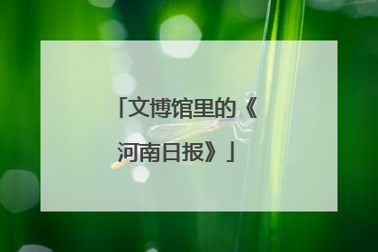 文博馆里的《河南日报》