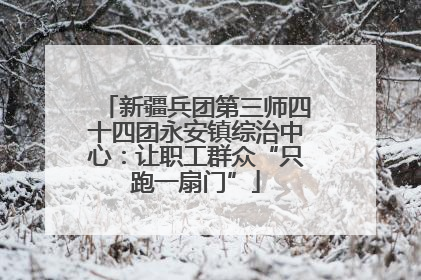 新疆兵团第三师四十四团永安镇综治中心：让职工群众“只跑一扇门”