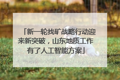 新一轮找矿战略行动迎来新突破，山东地质工作有了人工智能方案